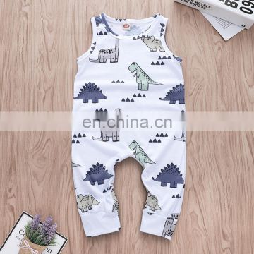 Newborn Romper Summer Fashion Kids Baby Boy Girl Romper Dinosaur Print Jumpsuit Sleeveless Playsuit Outfits Cotton Baby clothes