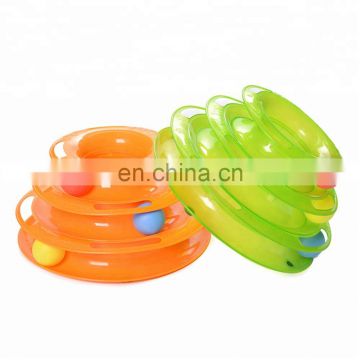 Funny Pet Toys Crazy Ball Disk Interactive Amusement Plate Moving Turntable Play Disk Turntable Cat Pet Plastic Toys