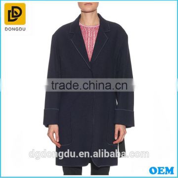 China Factory Wholesale Costume Long Sleeve Women black fleece coat