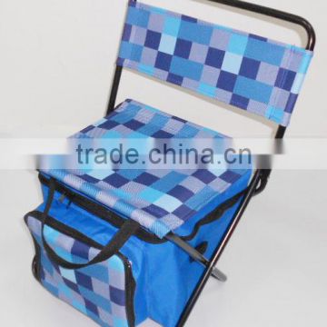 Folding chair with cooler bag