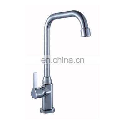 wholesale Brush nickle surface Single cold wall mounted kitchen faucet with flexible pipe