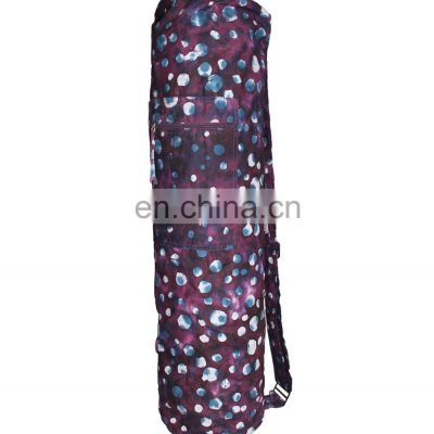 Cotton fabric Mat Bags for Yoga unique Batik Printed yoga mat bag