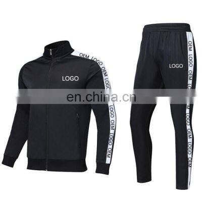 Wholesale Mens Sweat Suits Zips 2 Pieces Hoodie Set Jogging Suit Tech Fleece Track Suit Custom