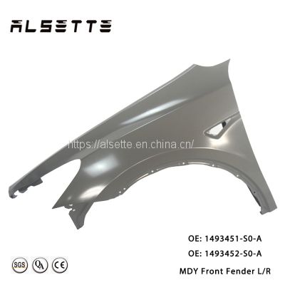 China Manufacturer Alsette Automotive Body Parts Metal Car Front Fenders 1493452-S0-A 1493451-S0-A For Tesla Model Y