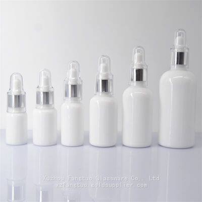 Porcelain white dropper bottle volume 5-100mm essential oil skin care serum empty glass bottles
