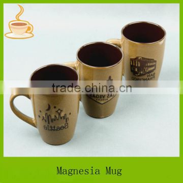 brown ceramic mugs with Las Vegas city , customized design , T/T