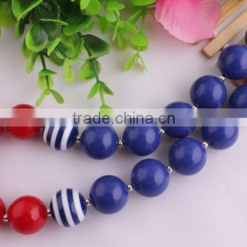 Wow!! Wholesale fashion America Independent Day Use Color Large acrylic necklace/chunky bubblegum kids necklace