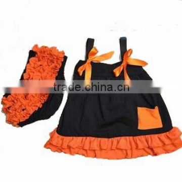 wholesale halloween design baby swing top set with bloomer set