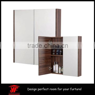 Cheap Classic Corner Wooden MDF Rotating Bathroom Mirror Cabinet