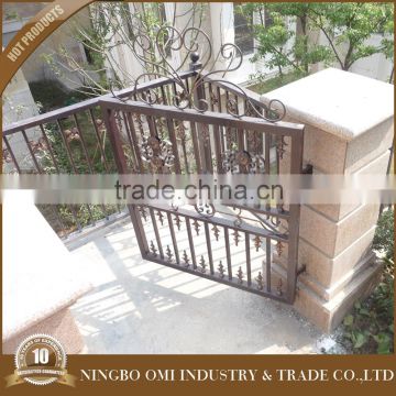 Quality Guaranteed wrought iron garden door outdoor/courtyard gate iron craft main gate double security gates
