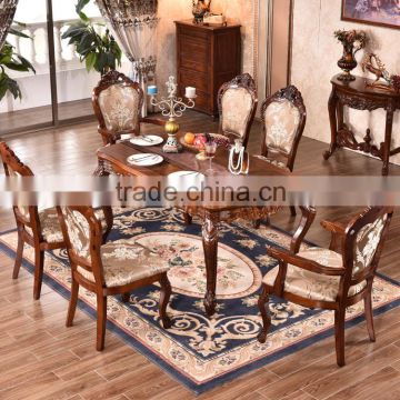 Dining room furniture classical carved solid wooden base for dining table