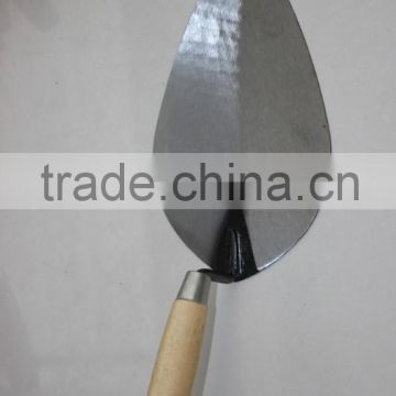 Carbon steel bricklaying trowel / wood hand bricklayers' tools
