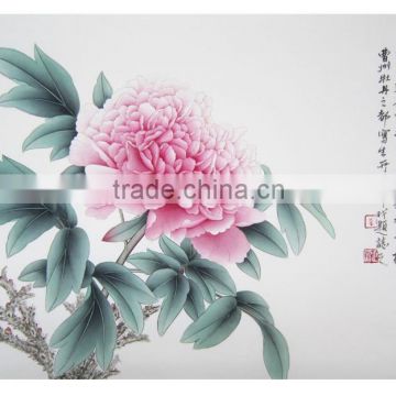 Cheap Beautiful Antique Chinese Special Silk Handmade Peony Flower Painting