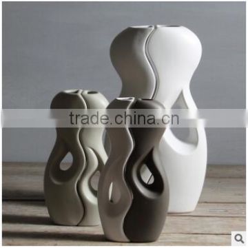 Manufacturer Wholesale ceramic home decoration flower vases with creative design