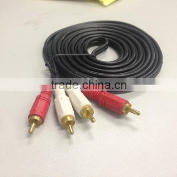 Preminum Gold Plated 2 RCA to 2 RCA audio video cable