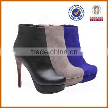 Guangzhou factory price sell well 2015 high end leather ladies winter boot