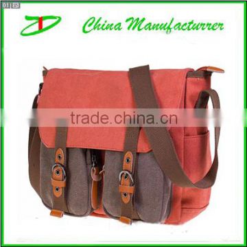 Long straps canvas messenger bag wholesale