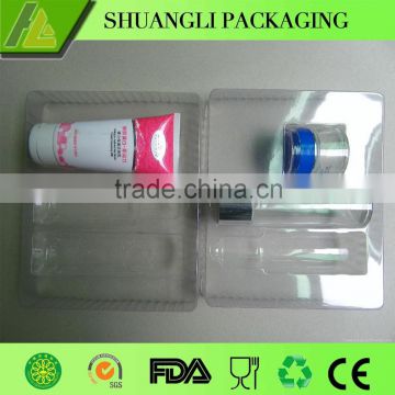 Divided PVC plastic tray for skin creams