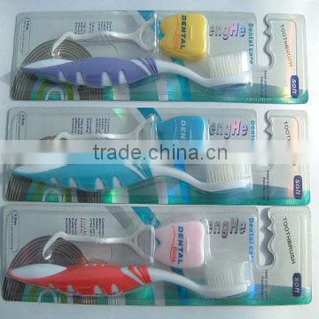 nylon bristle tooth brush kit with dental floss dental care product