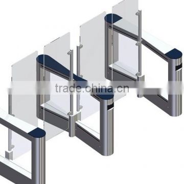 The security level of this Speed Gate can be increased with 1800mm glass