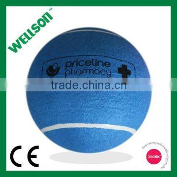 Branded blue jumbo tennis balls