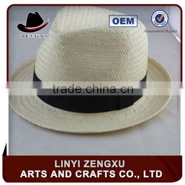 Professional factory stylish buy straw brim fedora hat