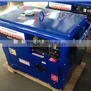 Home used air cooling single cylinder electric soundproof/silent automatic start silent diesel generator 5kva