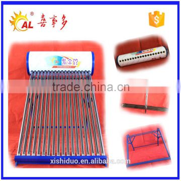 Solar hot water heater with non-pressure stainless steel water tank