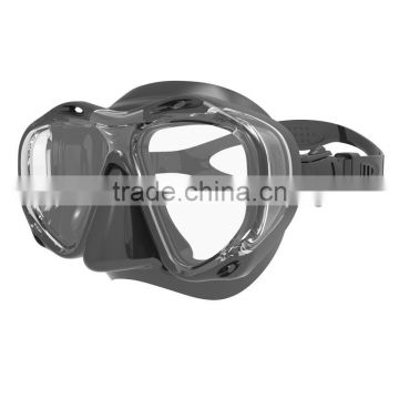 Super clear temperde glass four face full face dive mask diving set with wide vision