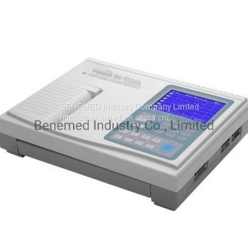 Medical Equipment Digital 6 (Six) Channel Portable ECG Machine Electrocardiograph