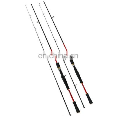 Factory price 2 Sections Ultralight   carbon fishing rod lure rod spin casting fishing pole