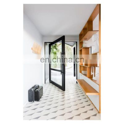 High quality aluminum tempered glass pivot entry door