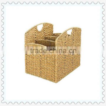 desk storage basket with dividers with handles