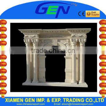 European Style Hot Sale Natural Marble Fireplace