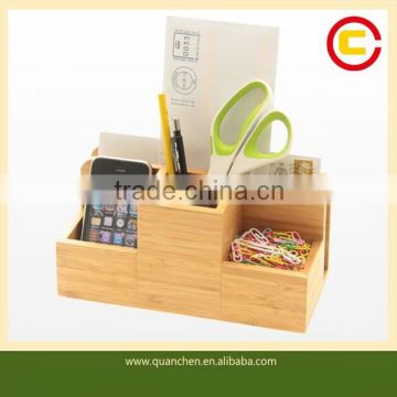 Lovely natural wood desk organiser for stationery                        
                                                Quality Choice