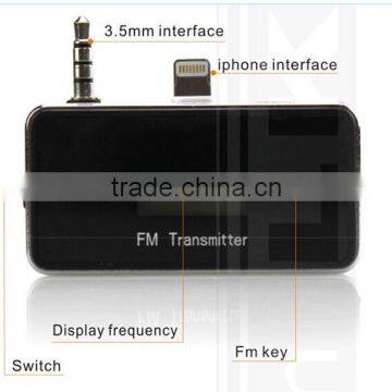 Luxury design high fidelity LCD display FM Transmitter + Car Charger Wireless Radio Adapter for iPhone 5S 5C 5