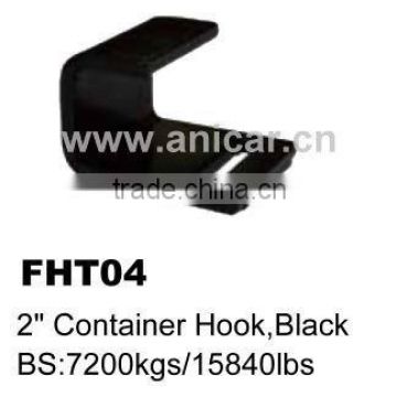FHT04 2" Heavy Duty Container Hook in black for Tie Down webbing straps