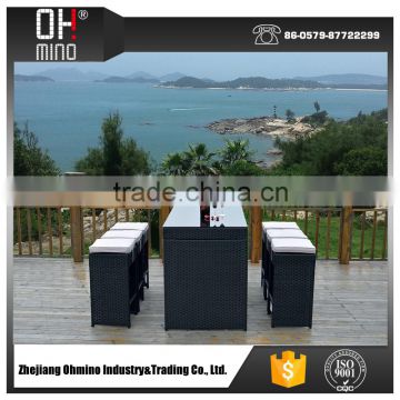 outdoor furniture rattan bar table and bar stool design