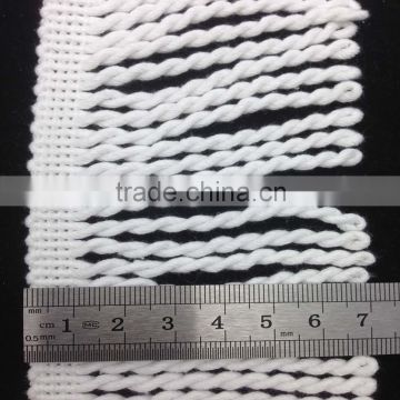 pillow curtain sewing heavy thick pure white twisted rope lace trim cotton bullion fringe