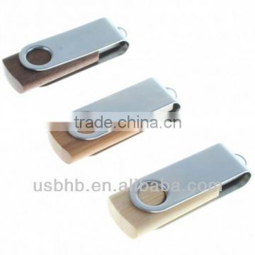 High speed metal and wood usb memory stick/swivel usb flash drive