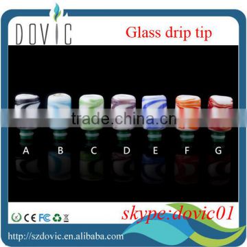 Colorful glass drip tips from Dovic factory