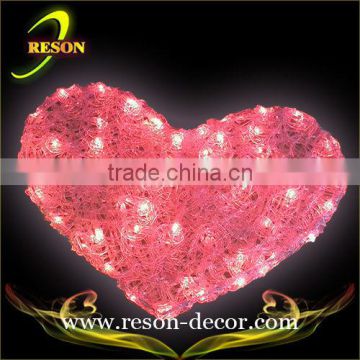RS-AD27 D:40cm valentine's decoration red heart acrylic
