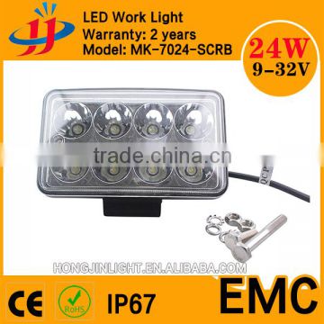 China wholesale price 7" 24W IP67 spot/flood beam Auto Led Work 24W LED working lamp