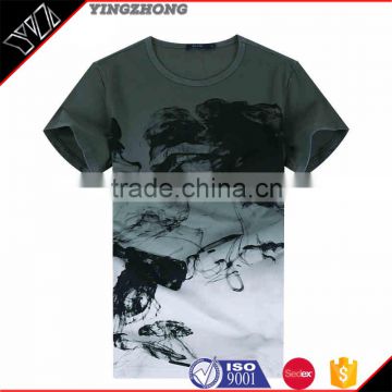 chian supplier wholesale apparel summer fashion clothing t shirts/full printing shirt with shade color