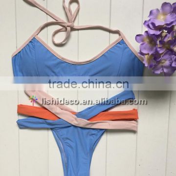 Blue Halter khongboon swimwear
