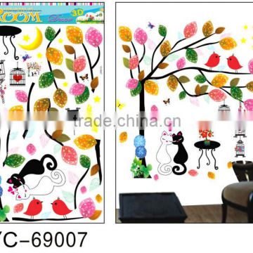 fall in love cat Reusable home decorations wall sticker