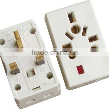 13A Singapore Travel Plug With Voltage Light Indicator(with fuse)