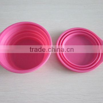 Custom collapsible silicone dog bowl/cat bowl/pet bowl