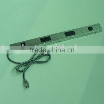 Heavy Duty Diamond Plated Outlet Strip extension socket