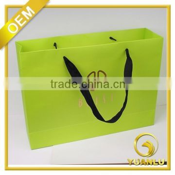 luxury paper shopping bag custom logo gold stamp paper tag